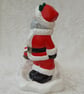 Ceramic Red Xmas Father Christmas Santa Candle Tea Light Ornament Decoration. - Image 2