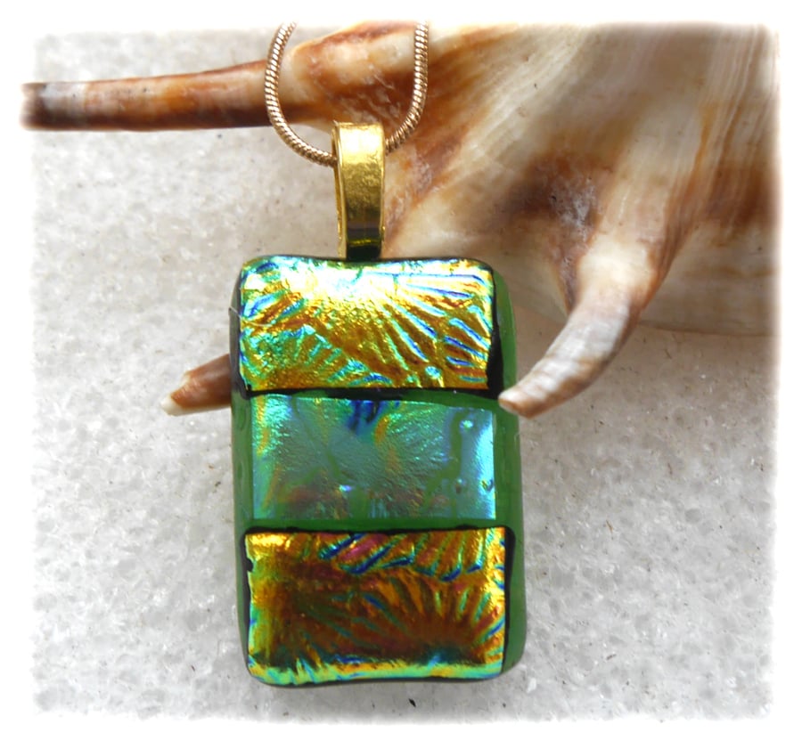 Teal Gold Band 245 Pendant Gold plated chain