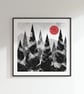 Snowfall Square Art Print - Image 1