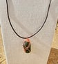 Dark Green Seaham Sea Glass Pendant – Handmade Copper Wire Wrapped Necklace - Image 3
