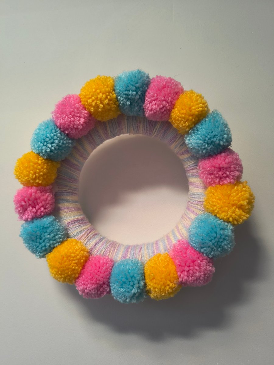 Colour pop wreath in mini egg colours