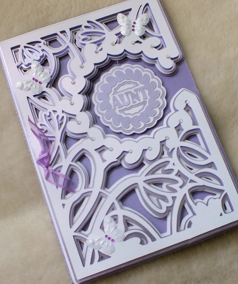 Luxury Handmade Aunt Swivel Card