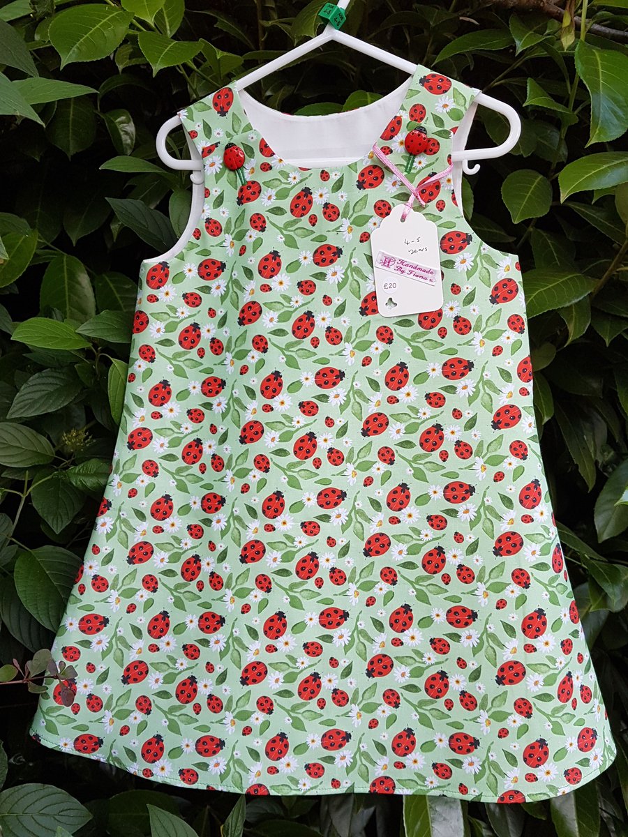 Age: 4-5y. Ladybird cotton dress. 