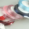 10mm Wide Satin Ribbon, 25 yards or 22m Single faced, 7 Colours, Crafts, Gifts, 