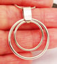 Spinning circles necklace sterling silver hallmarked - Image 3