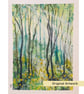 Cool Green Forest, original watercolour painting with mixed media, artwork - Image 9