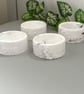 Taupe and White Marble Tealight Holders Set of 4 – Love, Hope, Live and Prayer