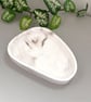 Taupe & White Marbled Triangular Trinket Tray