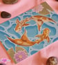 Koi Pond postcard Art Print - Original Illustration - Art Prints - Image 2