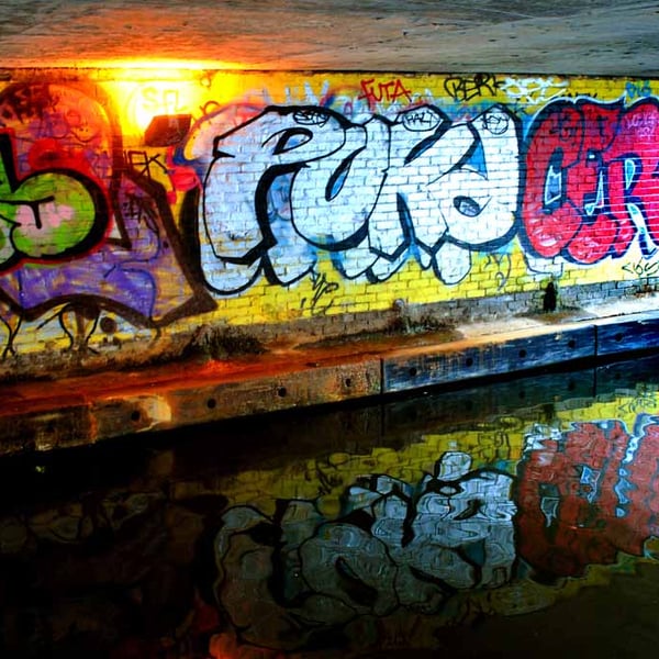 Graffiti Street Art Regent's Canal Camden London Photograph Print