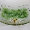 Handmade fused glass candy bowl - tree of life 2