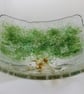 Handmade fused glass candy bowl - tree of life 2