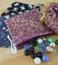 Draw string marble bag and marbles - Image 1