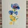 original hand painted greetings card ( ref F 635)