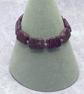 Knotted purple macrame cord bracelet with rectangular lepidolite stones - Image 4