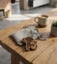 Wooden Monkey Keyring – Cute Hardwood Monkey Keychain Gift - Image 1