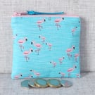 Coin purse, small purse, flamingoes
