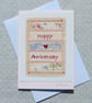 Anniversary card, hand-stitched, pretty, detailed, delicate, a card to keep - Image 3