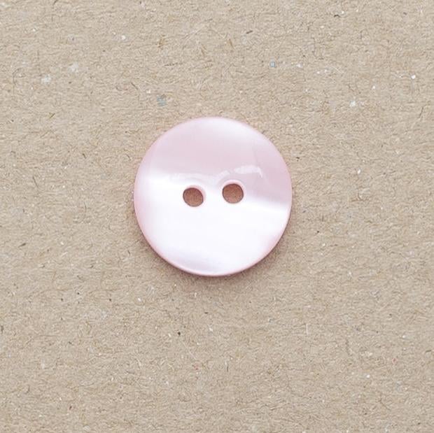 10 pink pearlised buttons 15mm