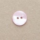 10 pink pearlised buttons 15mm