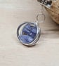 Small circle Tanzanite pendant. 925 sterling silver. December Birthstone - Image 1