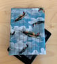 Spitfire Planes Print Quilted Fabric Kindle Sleeve For 6" Paperwhite - Image 1