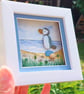 Mini Puffin Coastal Art, Handmade 3D Puffin Picture, One-of-a-Kind Seaside Gift - Image 3