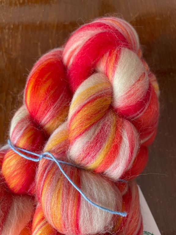 100g Blended, Combed Wool Tops for Spinning or Felting - Shepherd's Delight