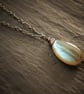 Teardrop Labradorite Silver Pendant - Image 3