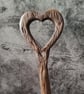 Ceramic Love Spoon, Wood Effect Heart Spoon, Rustic Romantic Gift - Image 4
