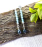 Earrings, Sterling Silver Long Droppers with Turquoise and Teal Pearl - Image 10