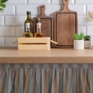 VELCRO SINK SKIRT, CUSTOM CUPBOARD CURTAINS, cabinet cover