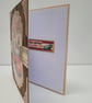 For a Classic Guy Handmade Birthday Card - Red Sports Car Pub Scene Wood Veneer - Image 3