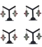 Ethiopian cross earrings. christian religious jewellery, ethiopia east africa, 