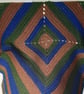 Handmade baby, square blanket with matching rattle - Image 3