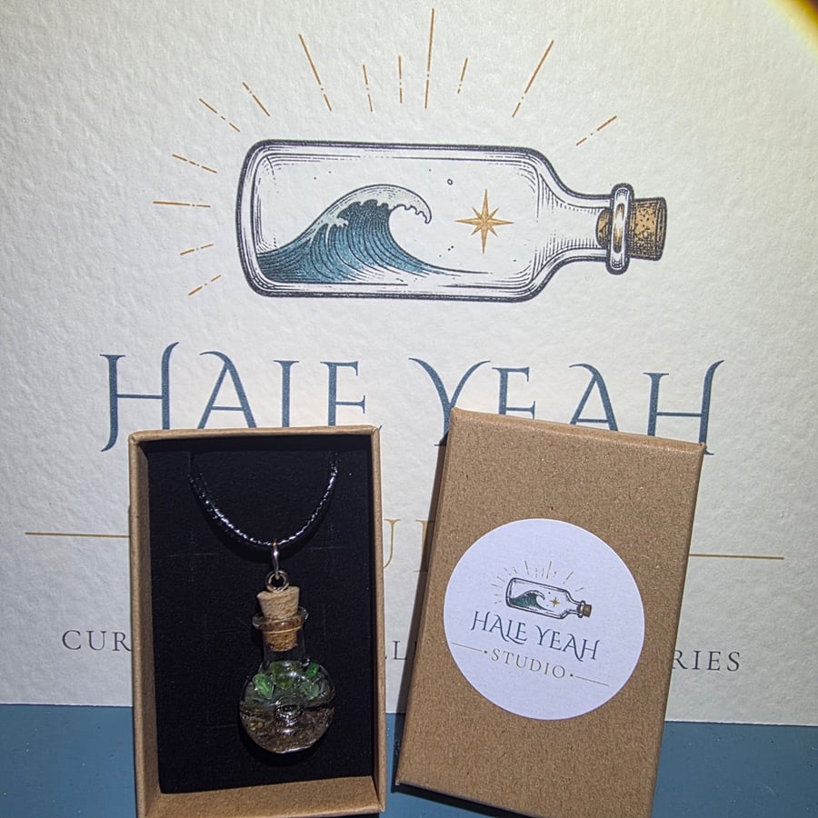 Coastal Keepsake Necklace - Saltburn Seaham Bottle Pendant - CK-SS03