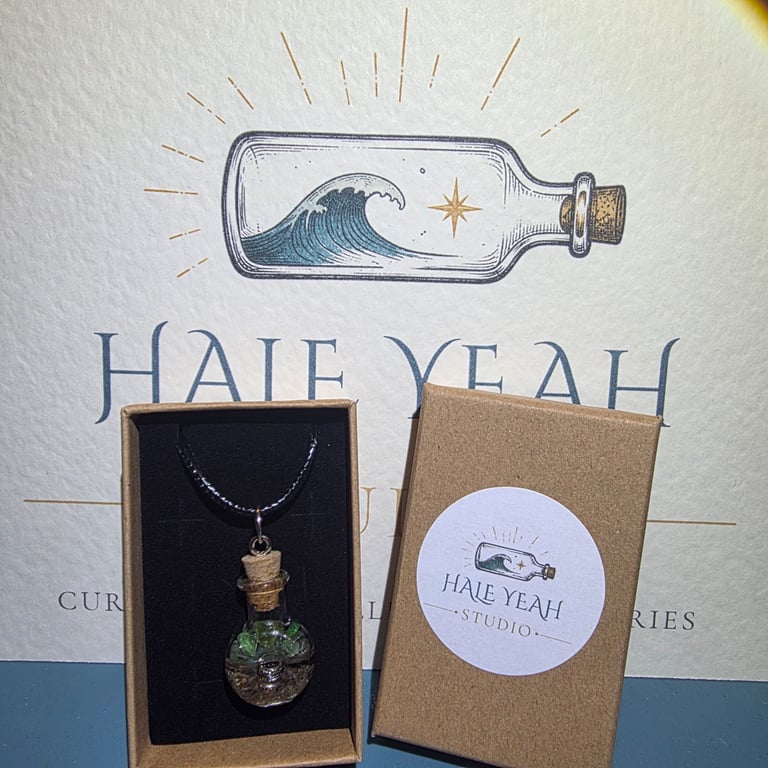 Coastal Keepsake Necklace - Saltburn Seaham Bottle Pendant - CK-SS03