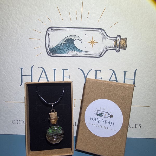 Coastal Keepsake Necklace - Saltburn Seaham Bottle Pendant - CK-SS03