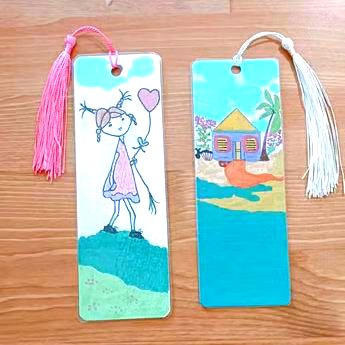 Unique hand drawn original artwork book marks 