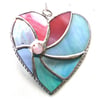 Pastel Swirl Heart Stained Glass Suncatcher 095