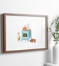 Cosy Vintage Fireplace A4 Art Print - Image 2