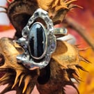 Sterling silver gothic ring