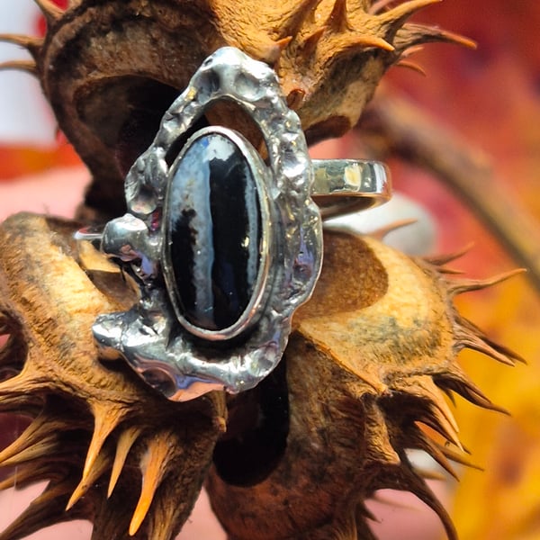 Sterling silver gothic ring