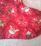 Christmas Flower Fairies on a Red Background Stocking - Image 2