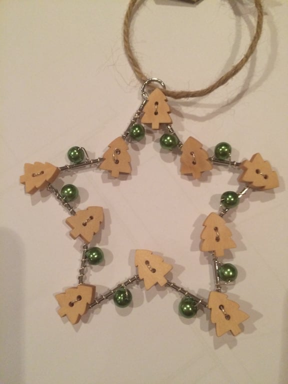 Wire Wrapped Christmas Star Decoration