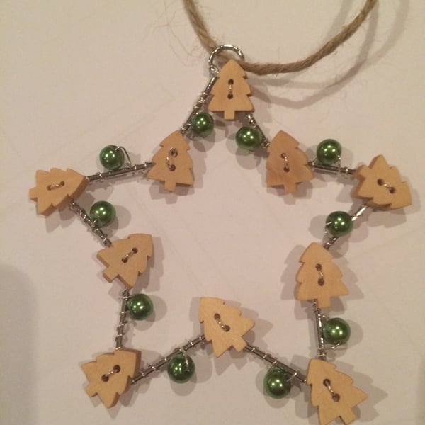 Wire Wrapped Christmas Star Decoration