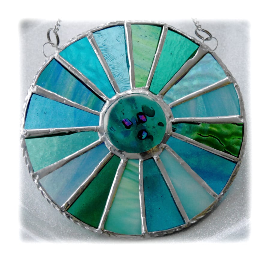 Colour Wheel Suncatcher Stained Glass Handmade Sea Marine 007