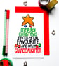 Christmas Card From Your Favourite Granddaughter Christmas Card Grandparents - Image 1