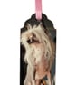 Chinese Crested Dog Bookmark: Handmade Ribbon Marker, Dog Lover Gift