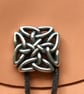 Peach Coloured Leather Medieval Style Pouch with Celtic Knot Closure - Image 7